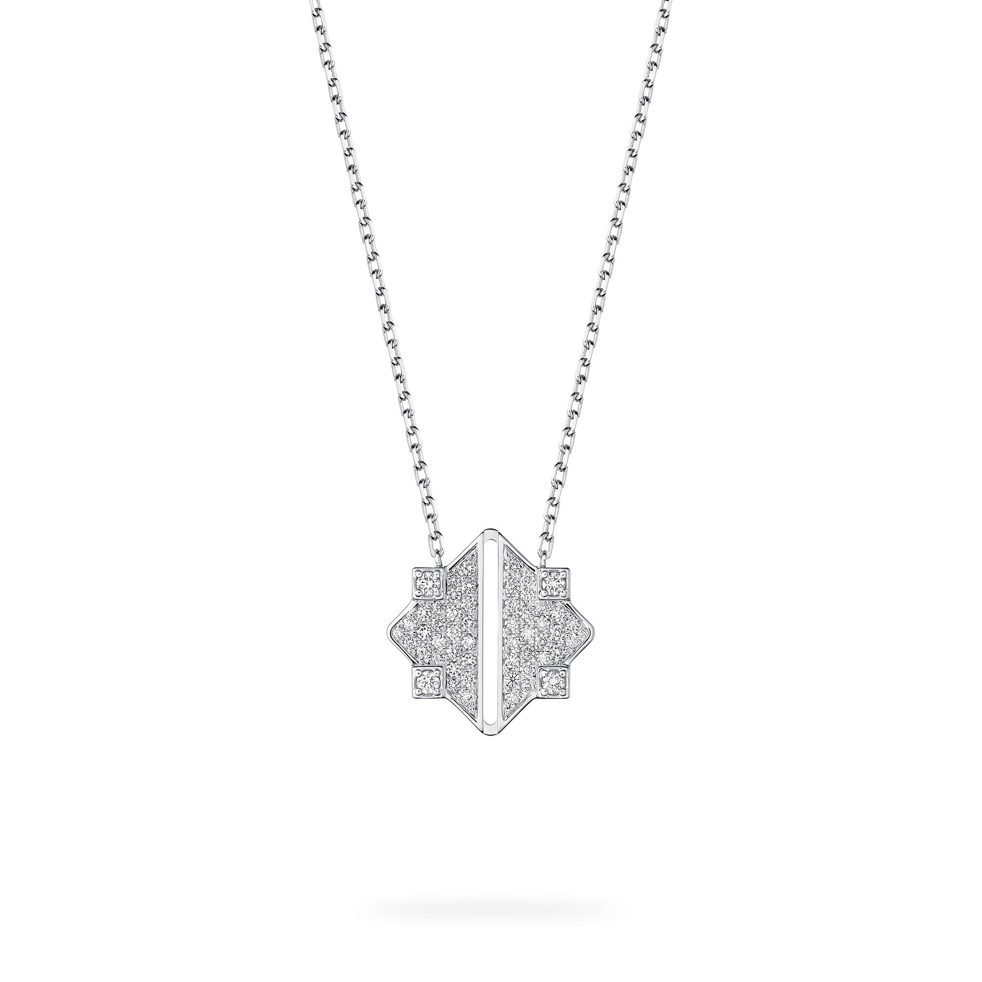 White gold and diamond pendant top